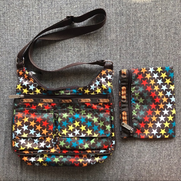 LESPORTSAC Rainbow Star Bag and Pouch